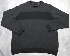 Kenneth Cole New York Roll Neck Sweater Mens XL Gray Textured Knit